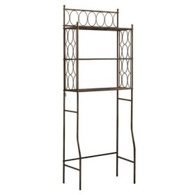 Brushed Copper Finish Iron 3 Tier Bathroom Rack