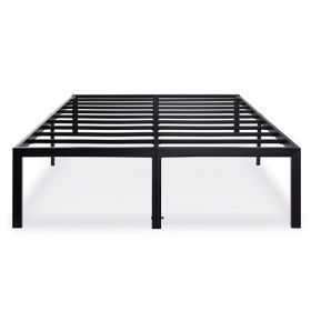 King size 18-inch High Rise Heavy Duty Metal Platform Bed Fame with Steel Slats