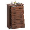 Tall Storage Dresser with 5 Pull-out Drawers for Bedroom Living Room