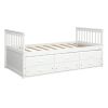 Captain's Bed Twin Daybed with Trundle Bed and Storage Drawers, Beds for chlidren