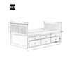 Captain's Bed Twin Daybed with Trundle Bed and Storage Drawers, Beds for chlidren