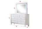 Sterling Mirror Framed Dresser Made With Wood in White Color