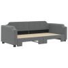Daybed with Trundle Dark Gray 39.4"x74.8" Fabric