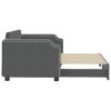Daybed with Trundle Dark Gray 39.4"x74.8" Fabric
