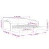 Daybed with Trundle Dark Gray 39.4"x74.8" Fabric