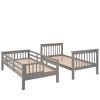 Stairway Twin-Over-Twin Bunk Bed with Storage and Guard Rail for Bedroom, Dorm