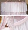 Princess Bed Canopy for Girls,Bed Canopy Curtain- Double Layer Sheer Mesh Dome Bed Curtain- Round Lace Princess Mosquito Net Tent for Twin Full Queen